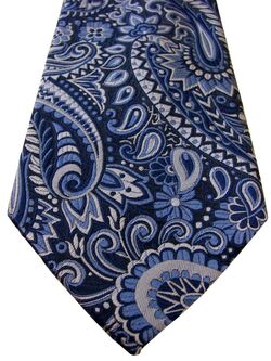 TM LEWIN Mens Tie Vivid Blue Paisley