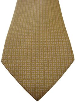 TM LEWIN Mens Tie Yellowy Orange White Flowers