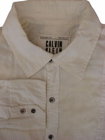 CALVIN KLEIN Shirt Mens 16 S White – Eagle Snake