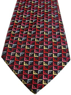 DUCHAMP LONDON Mens Tie Multi-Coloured Half Squares