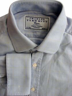 CHARLES TYRWHITT CLASSIC Shirt Mens 15 S Blue Yellow Check