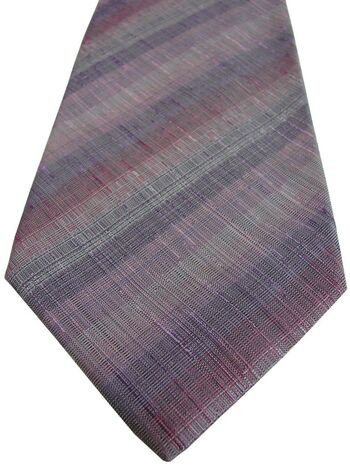 KENZO HOMME Mens Tie Lilac Pink & Burgundy Stripes