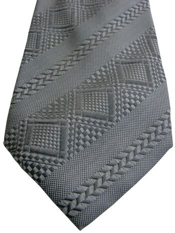 CARNAVAL DE VENISE Mens Tie Silver - Stripes & Diamonds