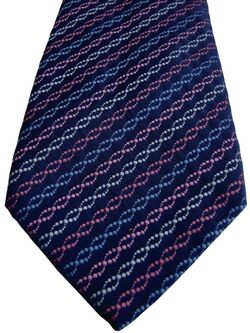 THOMAS PINK Tie Blue - Red Blue Pink & Green Link Chains