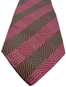 HILDITCH & KEY Mens Tie Pink & Grey Squares
