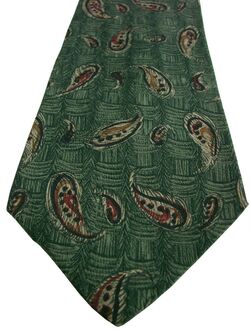 JOSEPH ABBOUD Mens Tie Green Brown Tear Drops