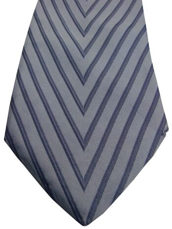 DOLCE & GABBANA D&G Mens Tie Light Blue - V Shaped Stripes
