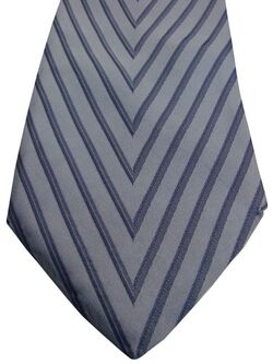 DOLCE & GABBANA D&G Mens Tie Light Blue - V Shaped Stripes