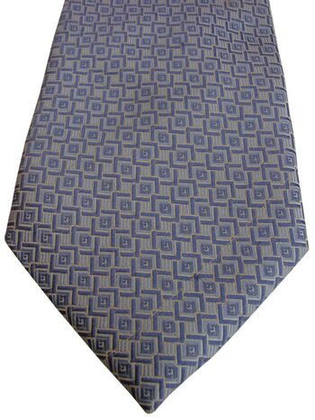 CANALI Mens Tie Light Blue - Interlinking Squares