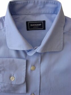 DUCHAMP LONDON Shirt Mens 15 S Light Blue