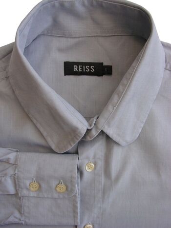 REISS Shirt Mens 16.5 L Light Grey