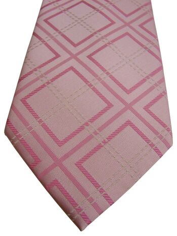 TED BAKER KNOTTED Mens Tie Pink - Pink & White Check