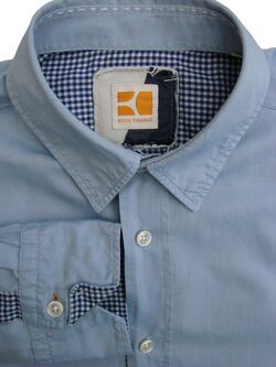 HUGO BOSS ORANGE Shirt Mens 15 S Blue