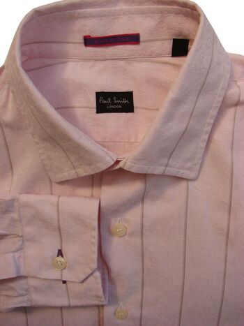 PAUL SMITH Shirt Mens 15 S Pink - Stripes