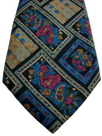 CERRUTI 1881 Mens Tie Multi-Coloured Flowers & Squares