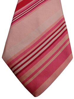 DUCHAMP LONDON Mens Tie Pink Burgundy & Red Stripes