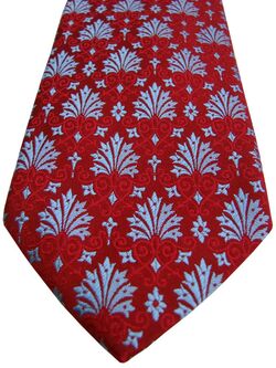 TINO COSMA Mens Tie Red - Light Blue Fans NEW