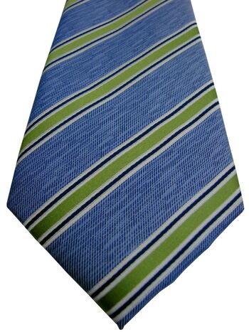 HAWES & CURTIS Mens Tie Blue - Green Stripes