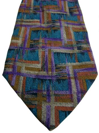 MISSONI Mens Tie Multi-Coloured Abstract Rectangles