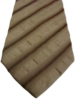 HUGO BOSS Mens Tie Brown - Textured Stripes