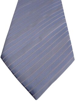 HUGO BOSS Mens Tie Light Blue - White Textured Stripes NEW