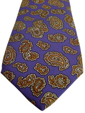 CHARLES TYRWHITT Mens Tie Purple - Elaborate Tear Drops