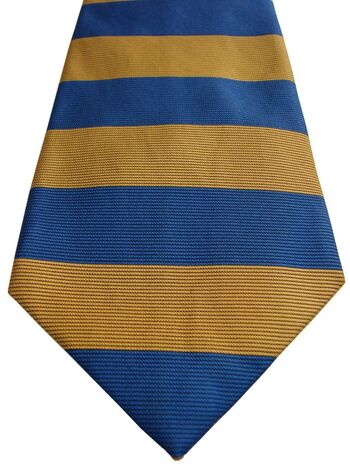 DUCHAMP LONDON Mens Tie Gold & Blue Stripes