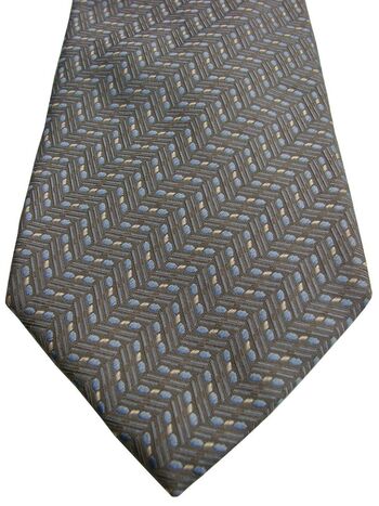 DOLCE & GABBANA D&G Mens Tie Cream – Blue Rectangles