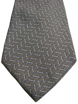 DOLCE & GABBANA D&G Mens Tie Cream – Blue Rectangles