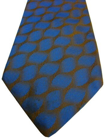 RICHARD JAMES Mens Tie Blue Fingerprint