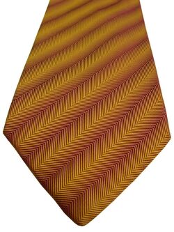 RICHARD JAMES Mens Tie Yellow & Red Herringbone Stripes