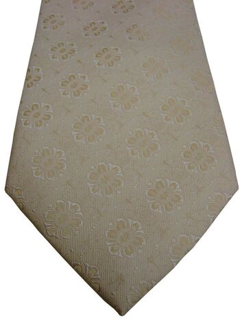 TM LEWIN Mens Tie Cream - Flowers NEW