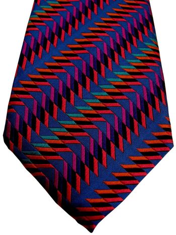 JOHN LEWIS Mens Tie Multi-Coloured Herringbone Stripes SKINNY