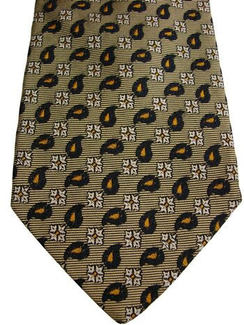 FACONNABLE Mens Tie Gold - Tear Drops