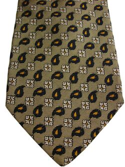 FACONNABLE Mens Tie Gold - Tear Drops
