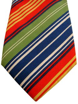 HACKETT Mens Tie Bright Multi-Coloured Stripes COTTON