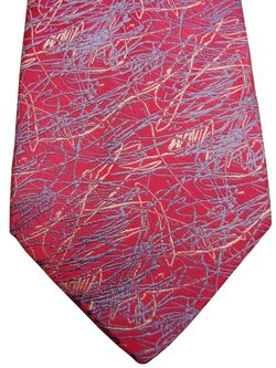 RICHARD JAMES Mens Tie Pink – Blue & White Squiggles