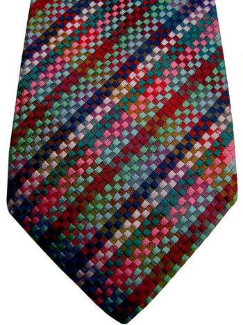 DUCHAMP LONDON Mens Tie Multi-Coloured Squared Check