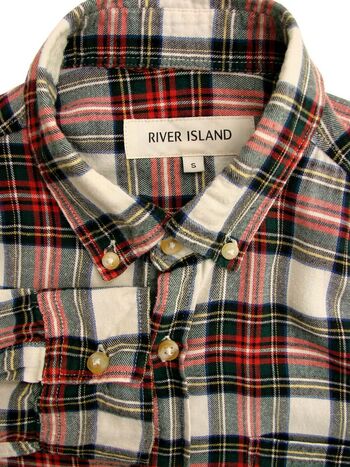 RIVER ISLAND Shirt Mens 15 S Multi-Coloured Check
