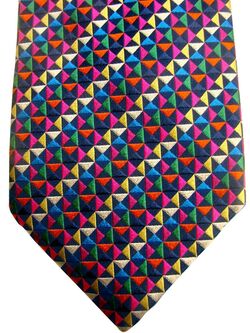 CHARLES TYRWHITT Mens Tie Multi-Coloured Triangles NEW