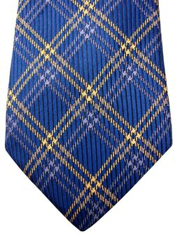 THOMAS PINK Mens Tie Blue & Yellow Check