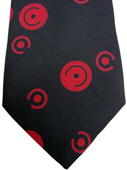 PIERRE BALMAIN Mens Tie Dark Blue - Red Design