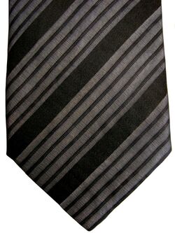 HUGO BOSS Tie Black & Grey Stripes