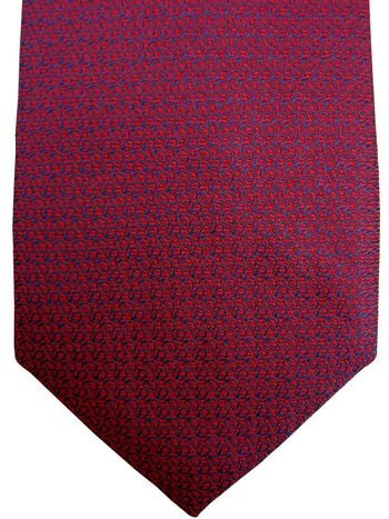 CHARLES TYRWHITT Tie Red - Mini Dark Blue Tear Drops