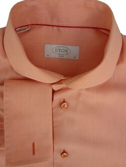 ETON Shirt Mens 14.5 S Orange SLIM