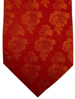 SARAR Mens Tie Red - Orange Flowers