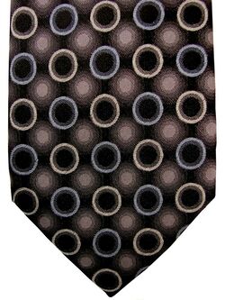 TED BAKER KNOTTED Tie Black - Blue & White Polka Dots NEW