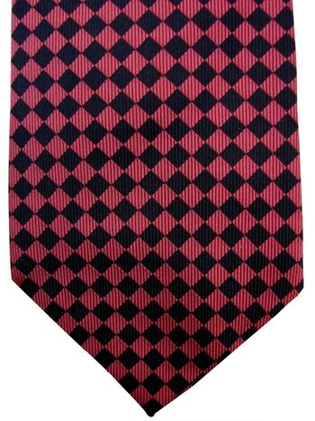AQUASCUTUM Tie Pink & Black Squares