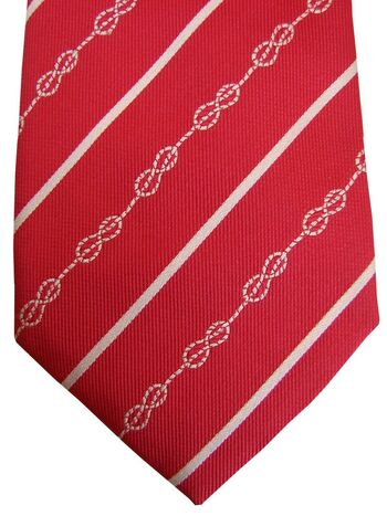 HUGO BOSS Tie Red - White Links SKINNY