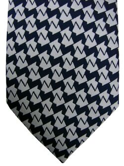 CHARLES TYRWHITT Mens Tie Black & White Houndstooth